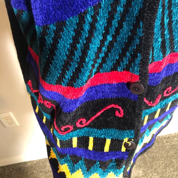 Vintage Norm Thompson Geometric Knit Vest (L) - Picture 6 of 8